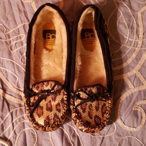Cheetah print mocassins